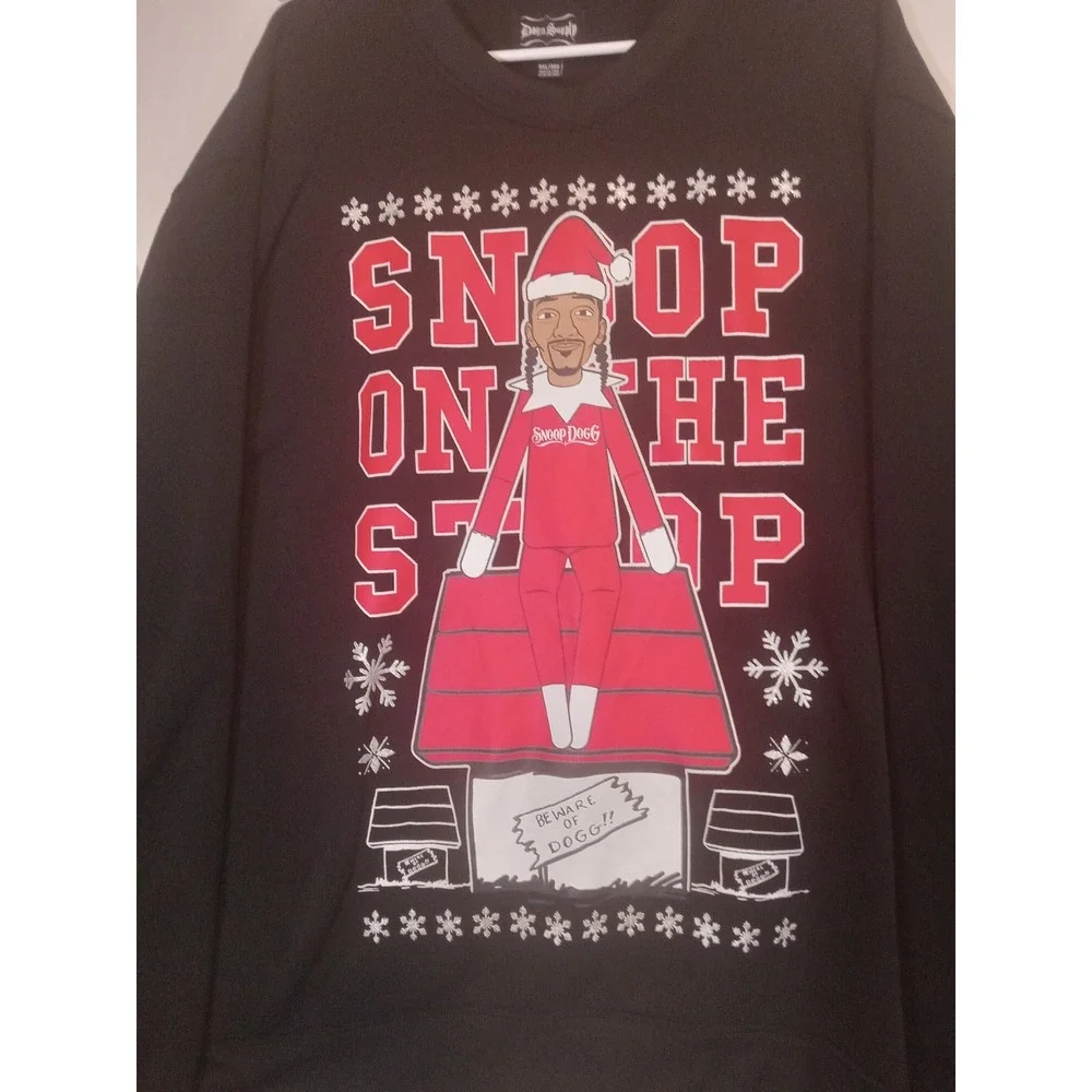 Dogg Supply By Snoop Dogg On The Stoop Sweatshirt Men Black Graphic Print 3XL